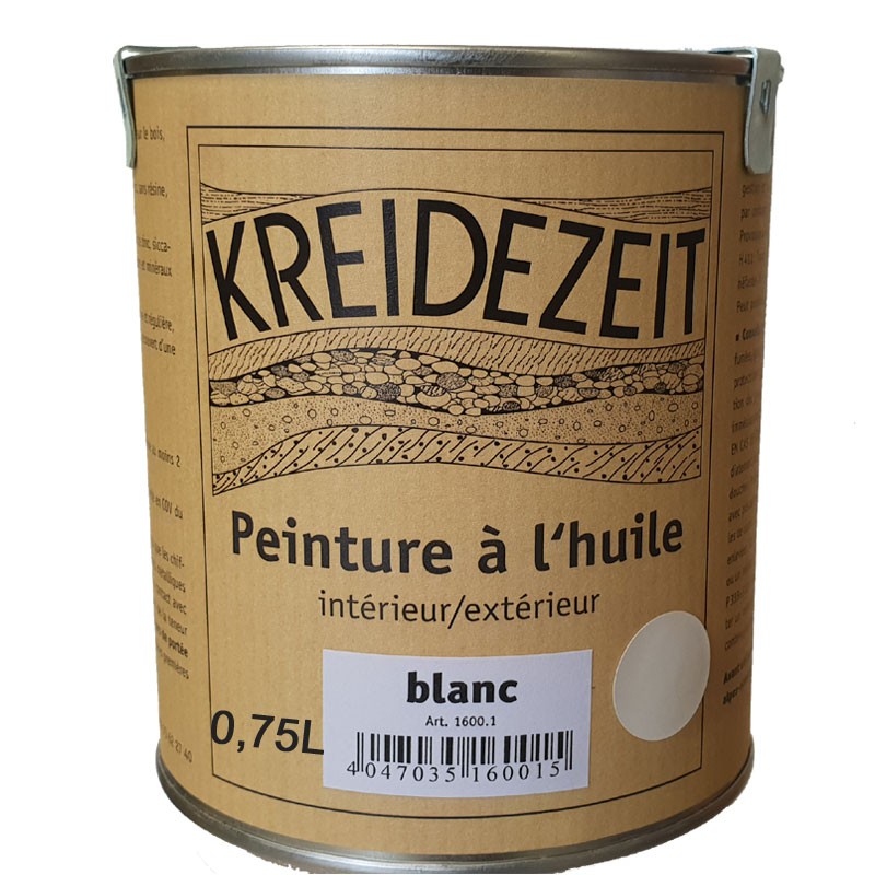Peinture à l'huile naturelle blanche Kreidezeit intérieur et
