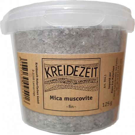 Mica muscovite fin Kreidezeit, pot de 125 gr.